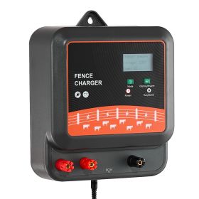 Multi-Powered Electric Fence Charger, 2J/3J/5J, Electric Fence Energizer with Real-Time LED Display, 6.2 Miles Range, AC DC Powerful Fences Charg