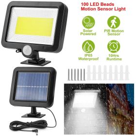 Outdoor Solar Wall Light,Motion & Light Sensor Activated,100 LED Beads,IP65 Waterproof
