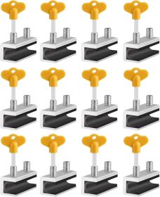 Window Locks,12 Sets Sliding Security Window Lock with Key for Vertical & Horizontal Sliding Windows & Sliding Doors