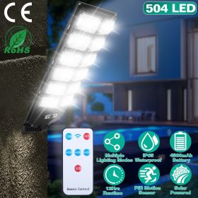 Fresh Fab Finds Solar Powered Wall Light 504 LED Beads PIR Motion Sensor Lamp Outdoor IP65 Waterproof with Remote Control for Garage Front Door G