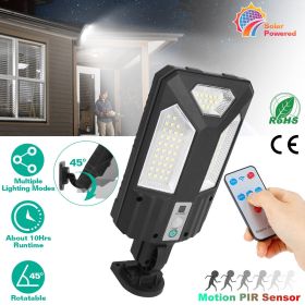 Fresh Fab Finds Solar Wall Light Outdoor 87 LED Beads PIR Motion Sensor Remote Control Wireless Lamps IP45 Waterproof Lighting for Garage Front D