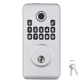 Fingerprint Door Lock, Electronic Biometric Deadbolt with Pioneering Easy-Grip Design, Auto Locking, One-Time Code, Anti-Peeking Password