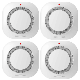 (4 Pack)Smoke Alarm Fire Protection Home Security System Smoke Alarm (Logistics only For USPS.TK/TMEU only For self-pickup)