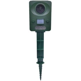 1pc Ultrasonic Animal Repeller Solar Powered Animal Scarer With Five Gear Mode And PIR Motion Sensor Animal Deterrent Repellent For Outdoor Garde (Quantity: 1)