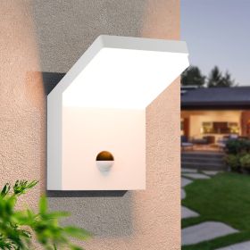 Inowel Wall Light Outdoor LED Wall Mount Lamp Wall Sconce with Motion Sensor Lantern Fixture 19231 (Color: White)
